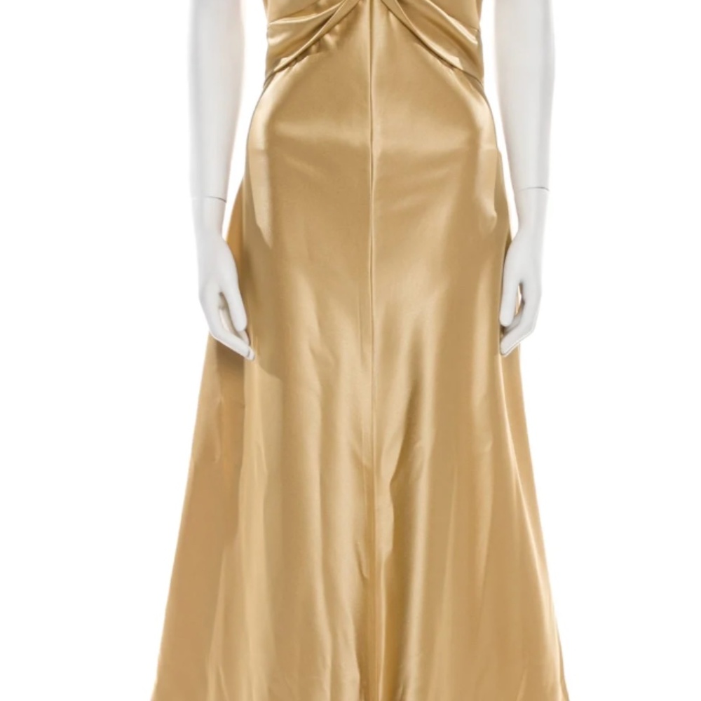Jovani Gold Backless Dress
